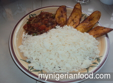 White Rice and Stew