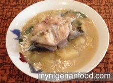 Yam in Pepper Soup