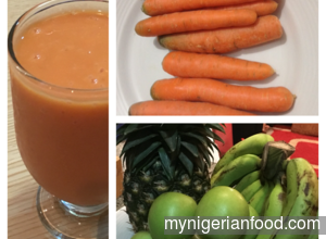 Carrots in Fruits Smoothie