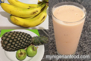 Pineapple, Apples and Banana Smoothie