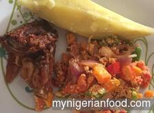 Boiled Sweet Potatoes with Sauce