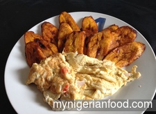 Fried Plantain with Eggs