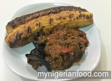 Roast Plantain with Sauce