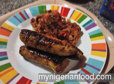 Roast Plantain with Sauce