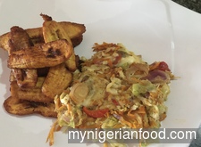 Fried Plantain with Eggs
